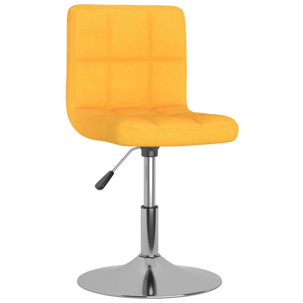 Lot de 2 chaises de salle à manger pivotantes en tissu jaune