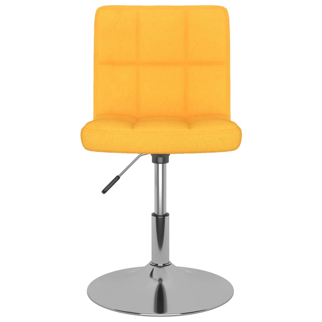 Lot de 2 chaises de salle à manger pivotantes en tissu jaune