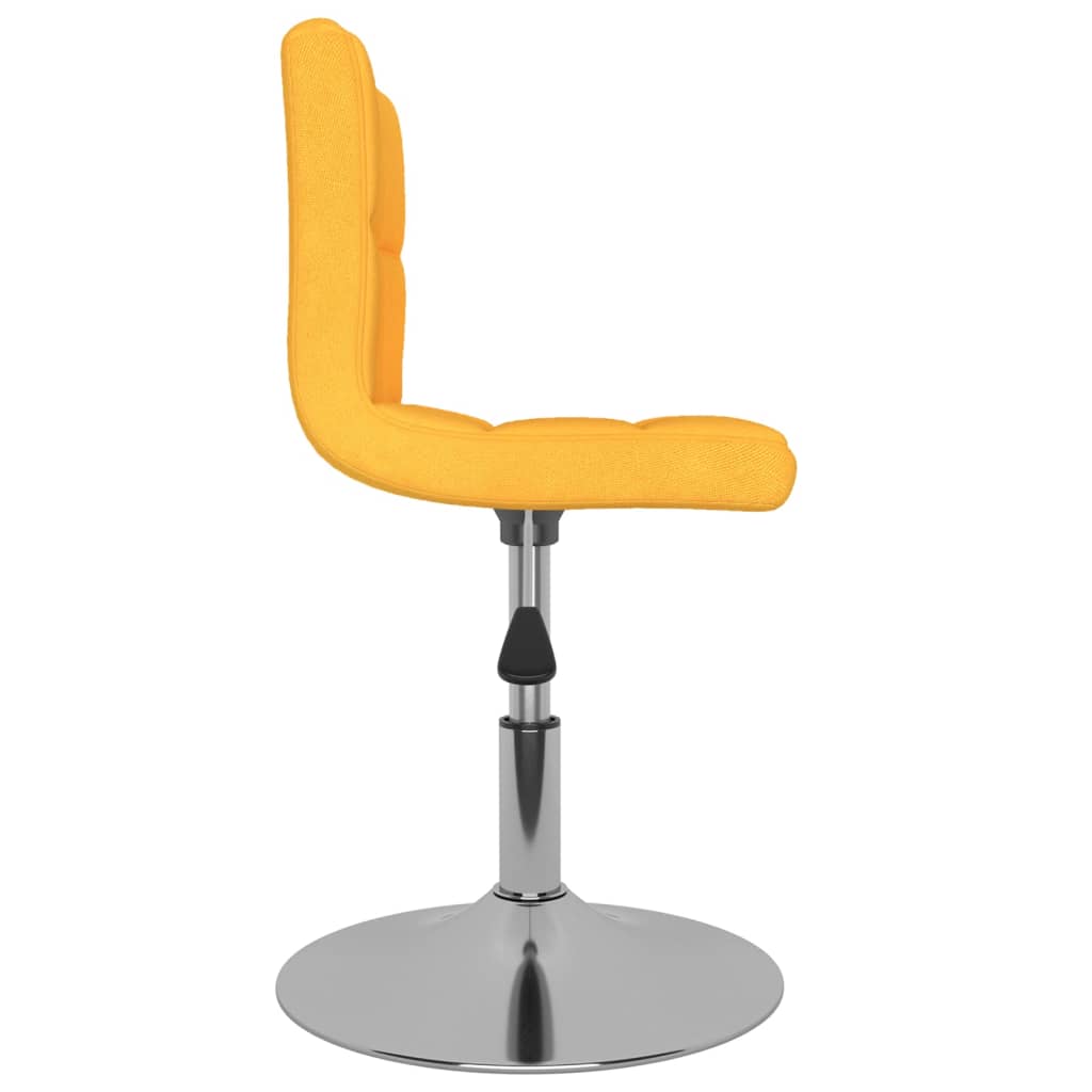 Lot de 2 chaises de salle à manger pivotantes en tissu jaune