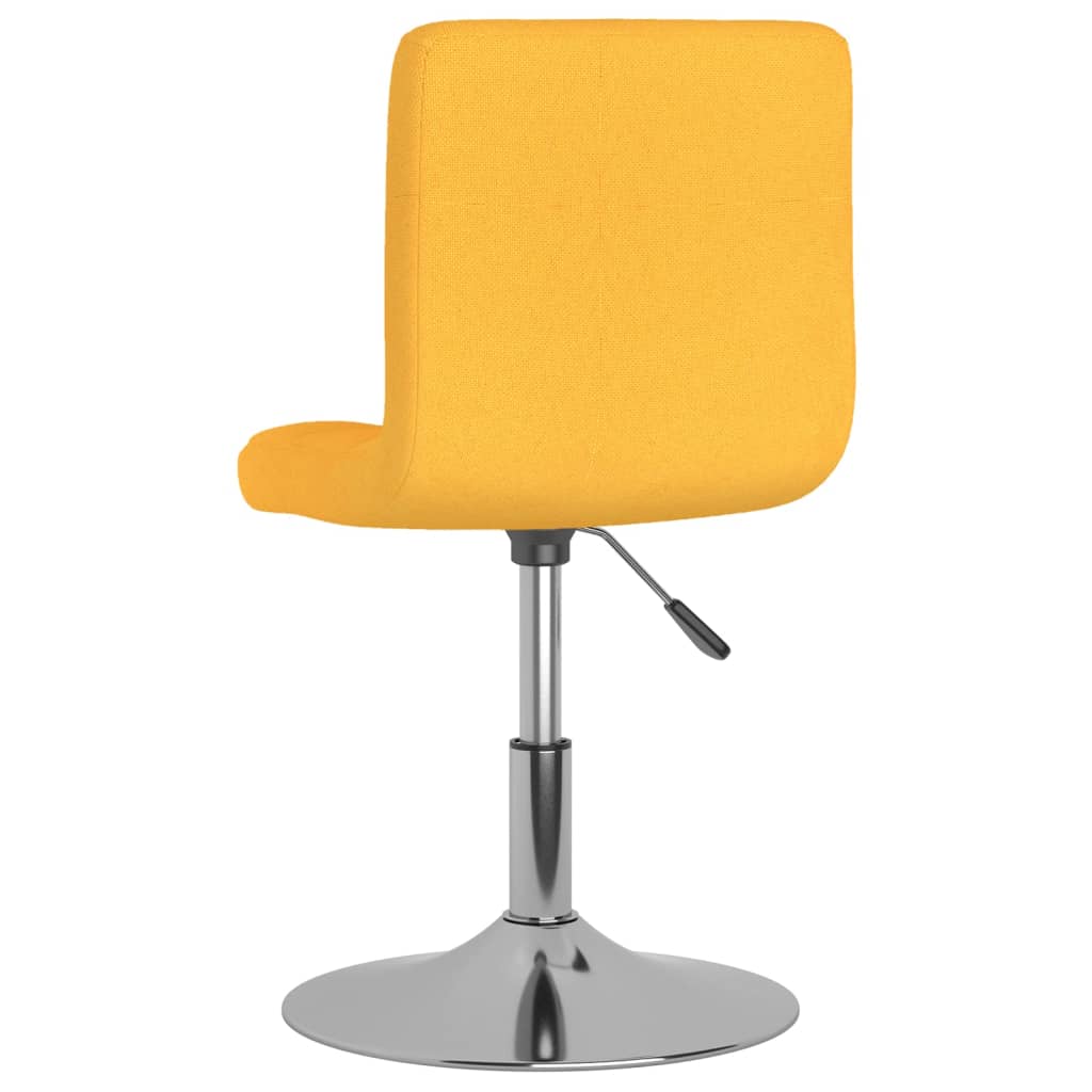Lot de 2 chaises de salle à manger pivotantes en tissu jaune
