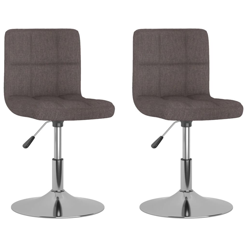 Dining chairs 2 pcs. Swivel taupe fabric
