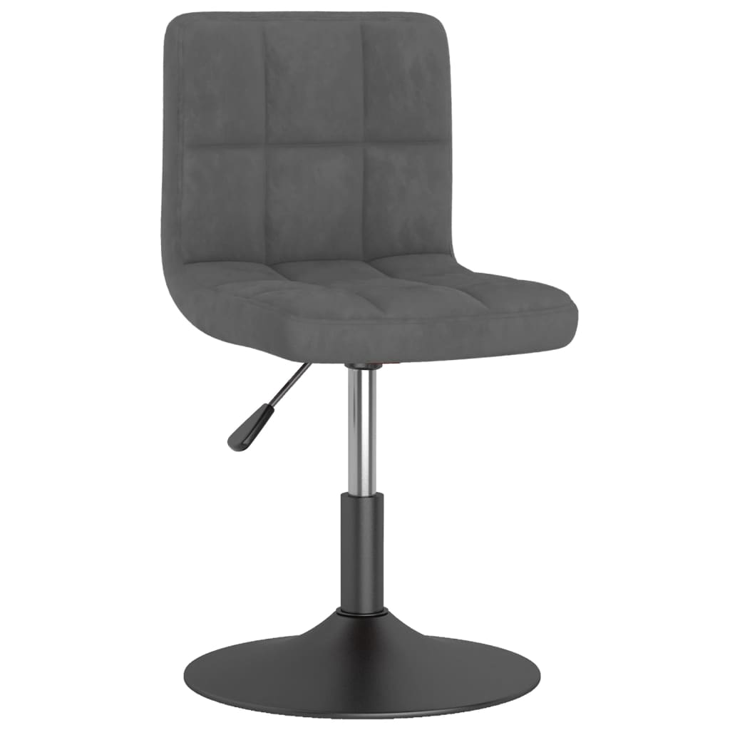 Dining Chairs 2 pcs. Swivel Dark Grey Velvet