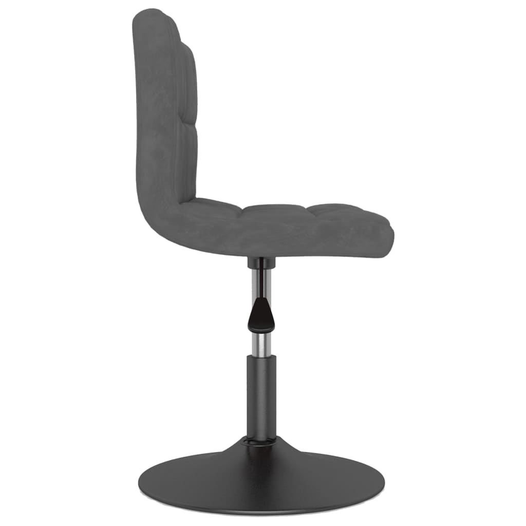Dining Chairs 2 pcs. Swivel Dark Grey Velvet