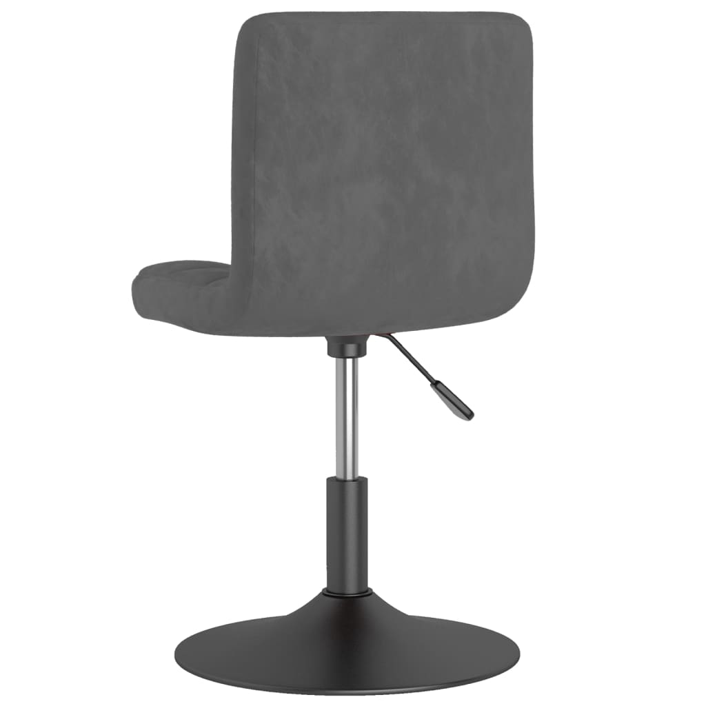 Dining Chairs 2 pcs. Swivel Dark Grey Velvet