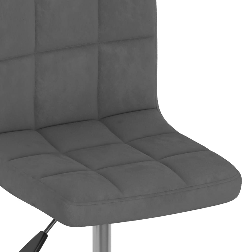 Dining Chairs 2 pcs. Swivel Dark Grey Velvet