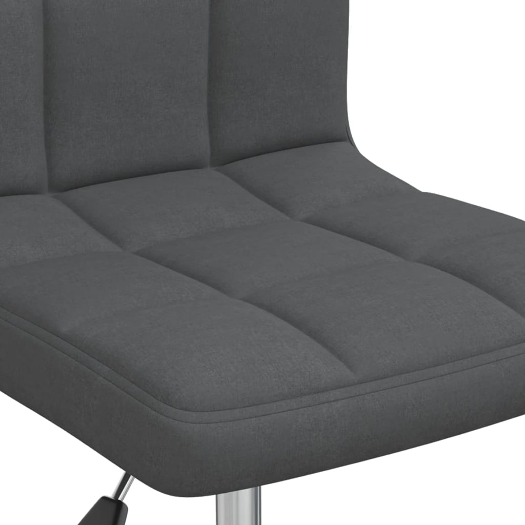 Chaise de bureau pivotante en tissu gris foncé