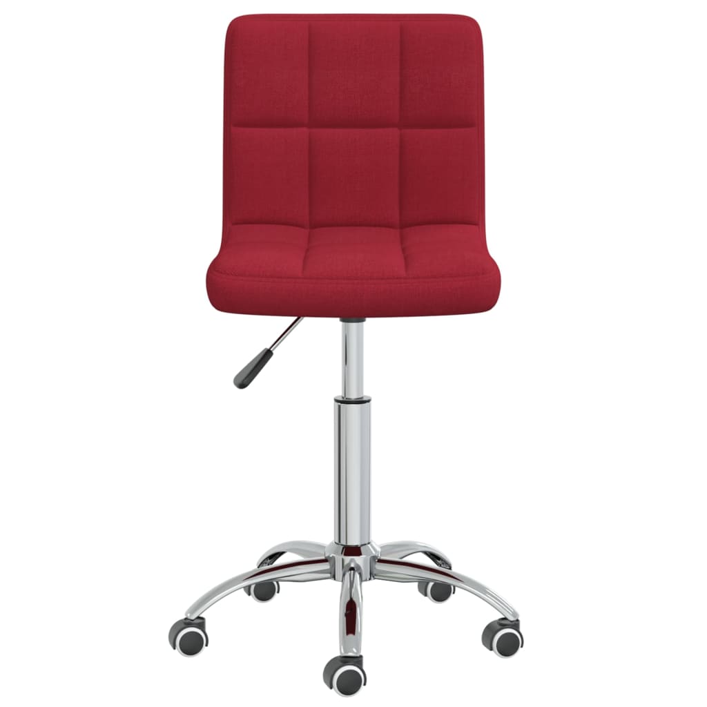Bürostuhl Drehbar Weinrot Stoff