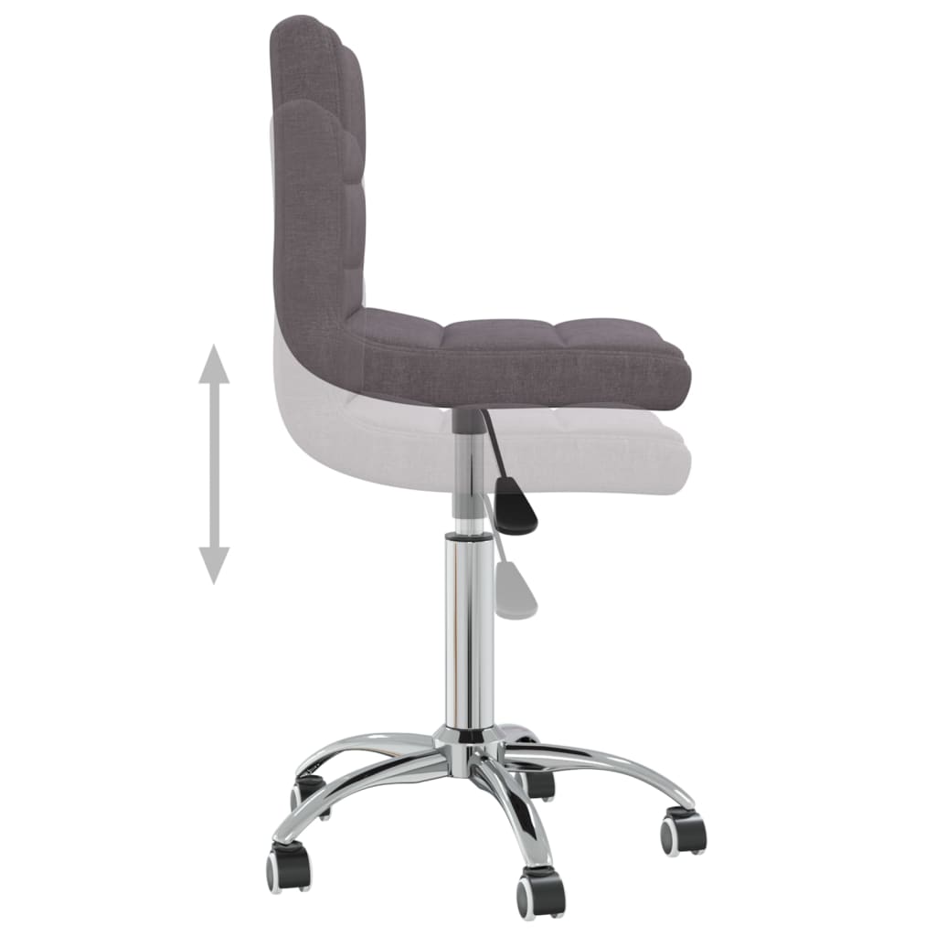 Chaise de bureau pivotante en tissu taupe