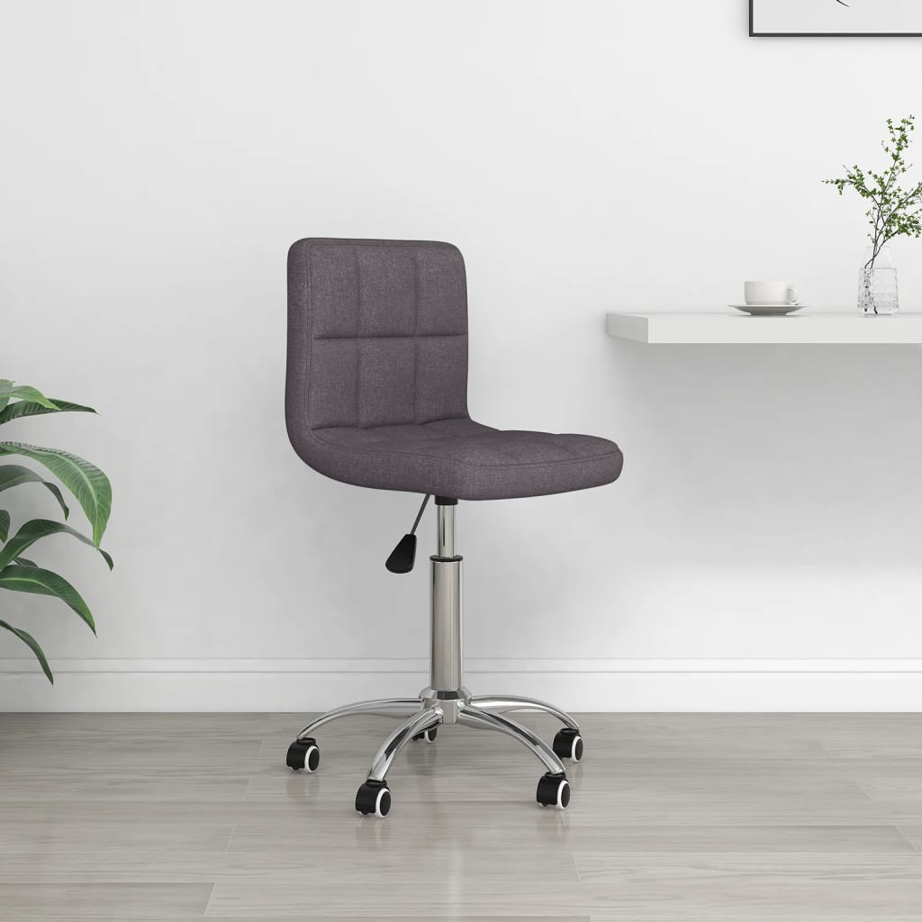 Chaise de bureau pivotante en tissu taupe