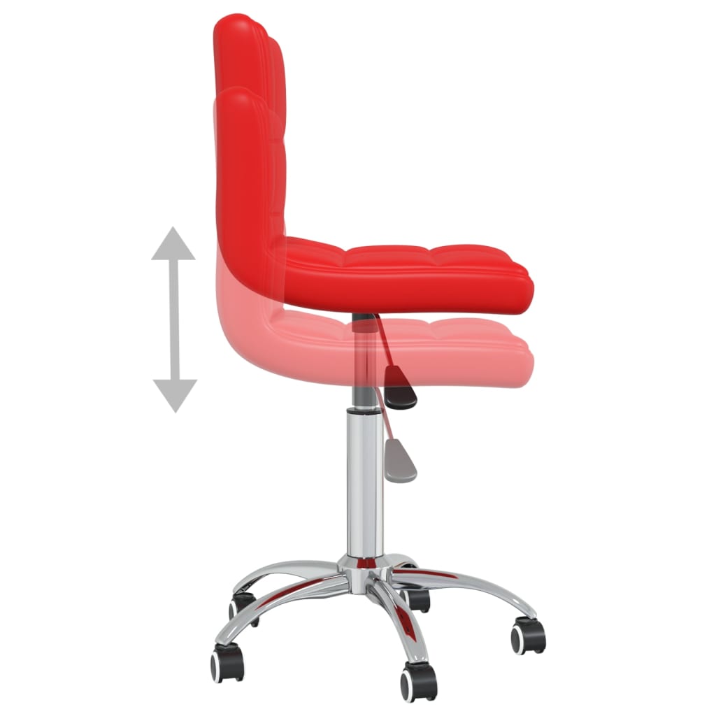 Bürostuhl Drehbar Rot Kunstleder