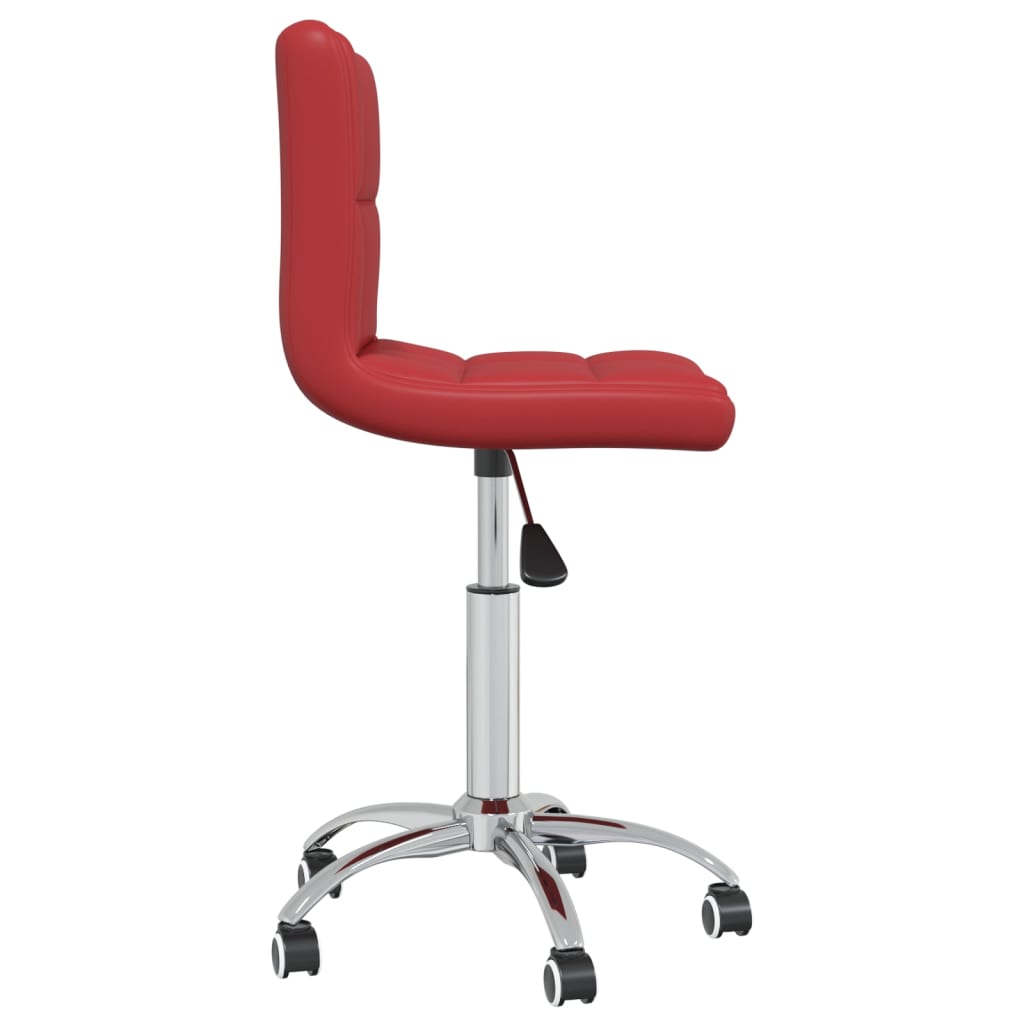 Bürostuhl Drehbar Weinrot Kunstleder