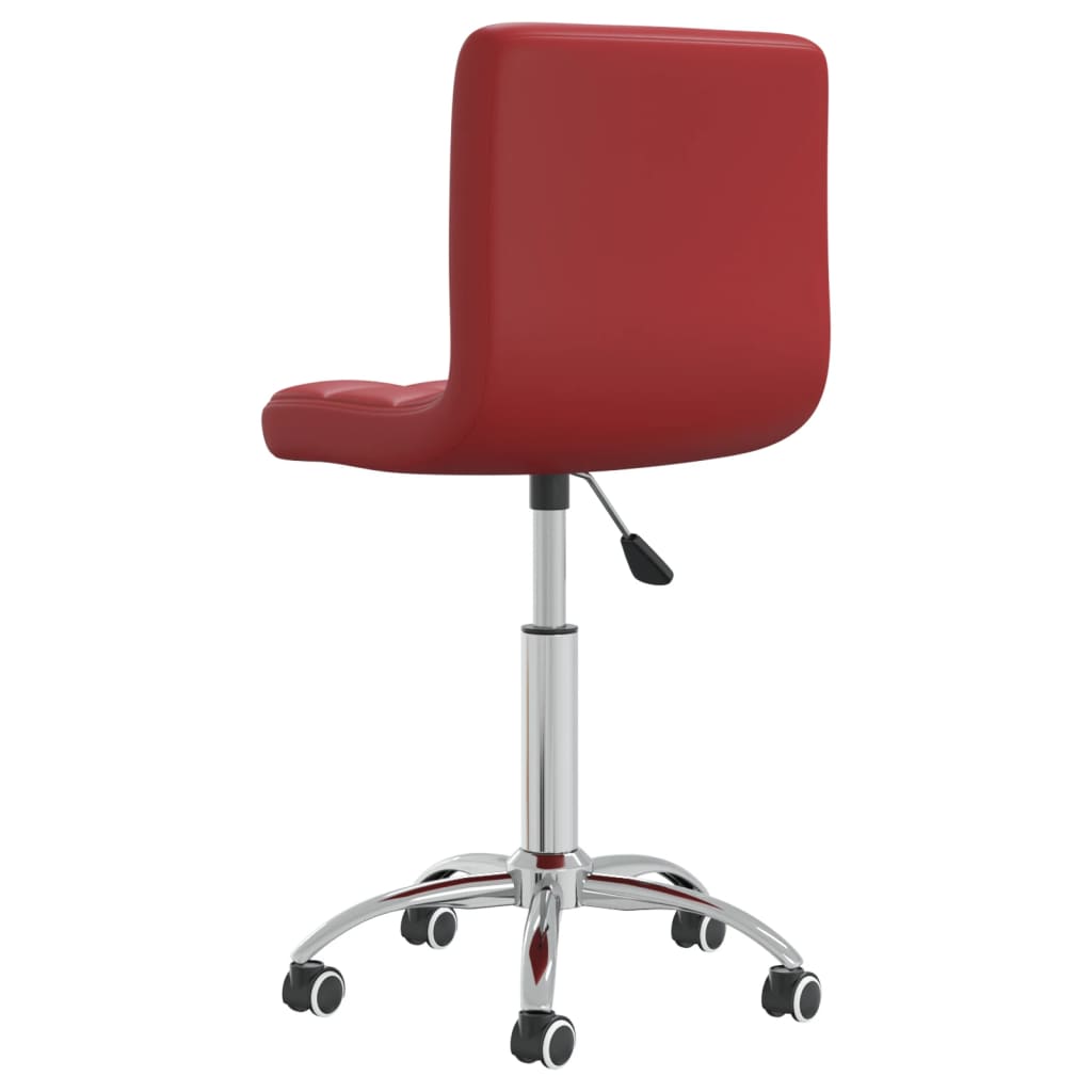 Bürostuhl Drehbar Weinrot Kunstleder