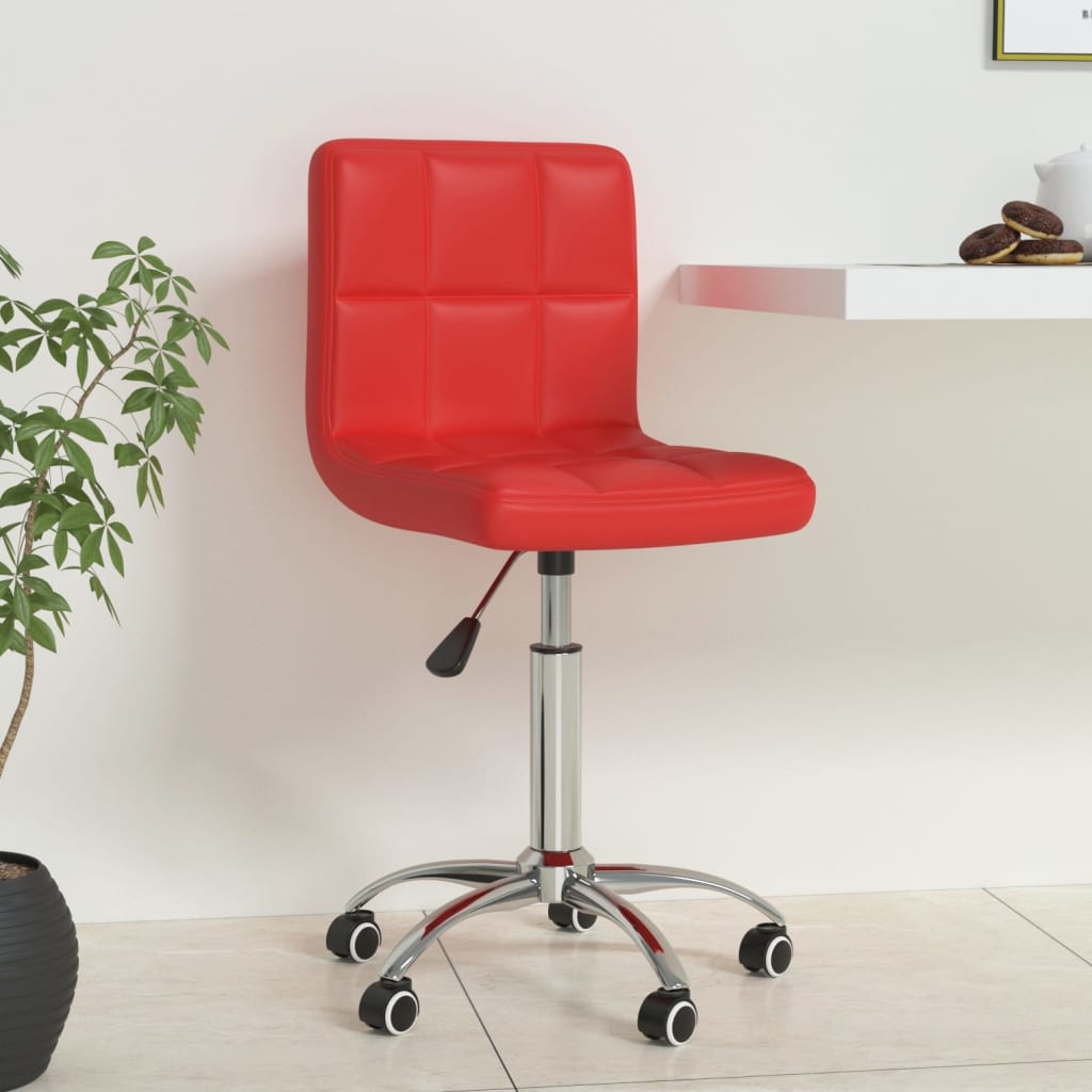 Bürostuhl Drehbar Weinrot Kunstleder