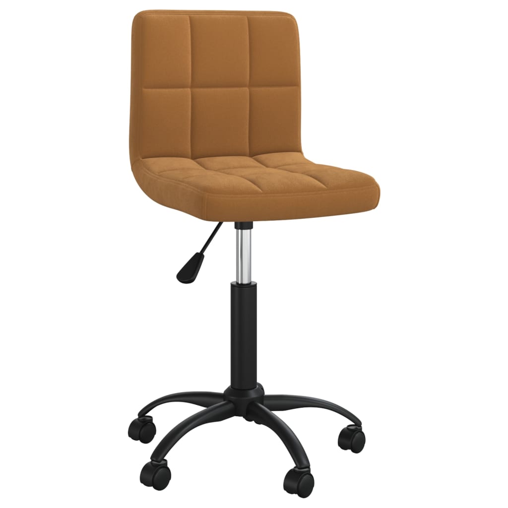 Office Chair Swivel Brown Velvet