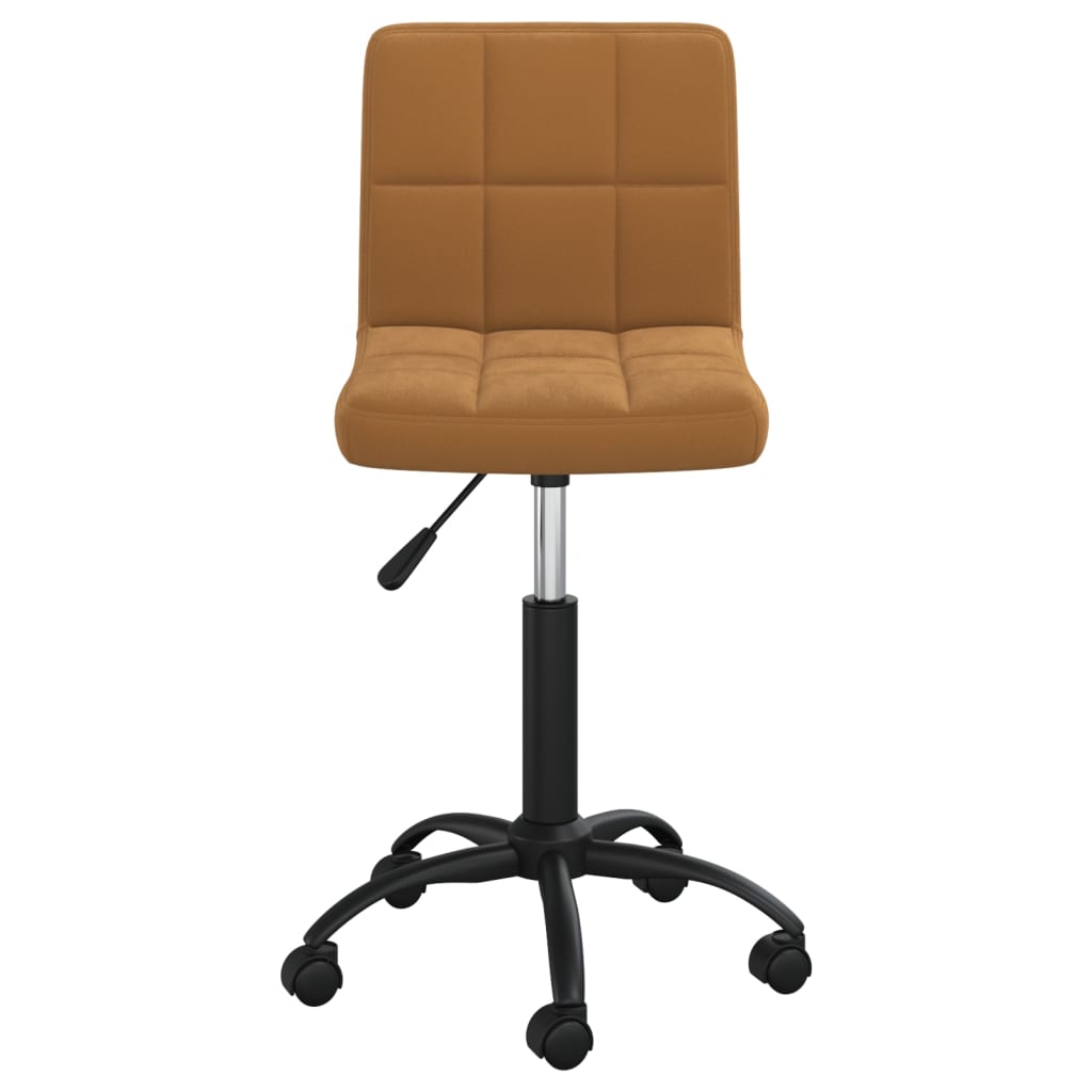 Office Chair Swivel Brown Velvet