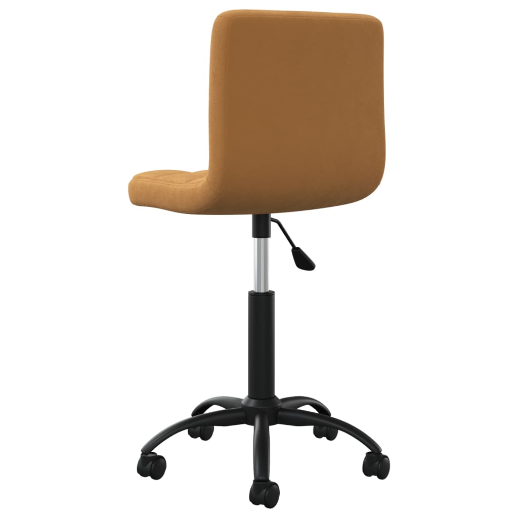 Office Chair Swivel Brown Velvet