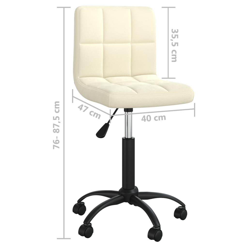 Office Chair Swivel Cream Velvet