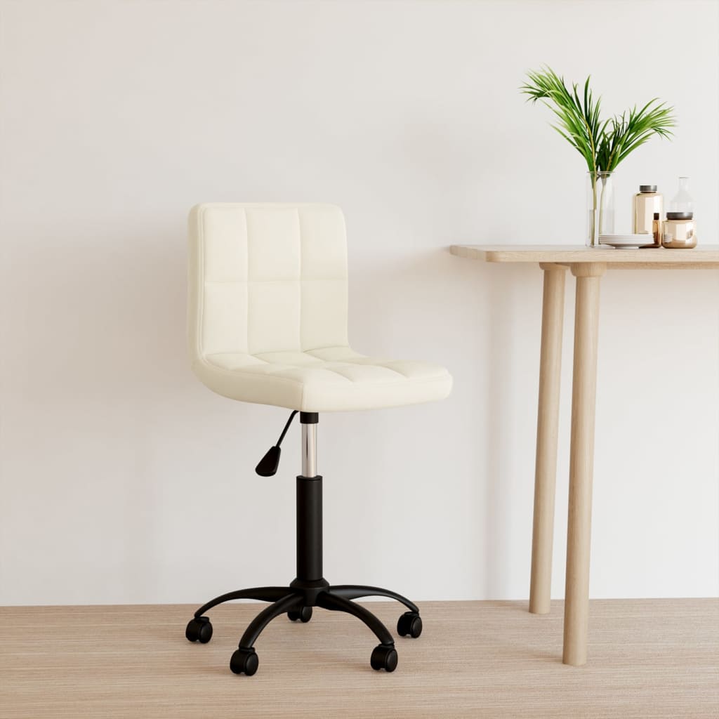 Office Chair Swivel Cream Velvet