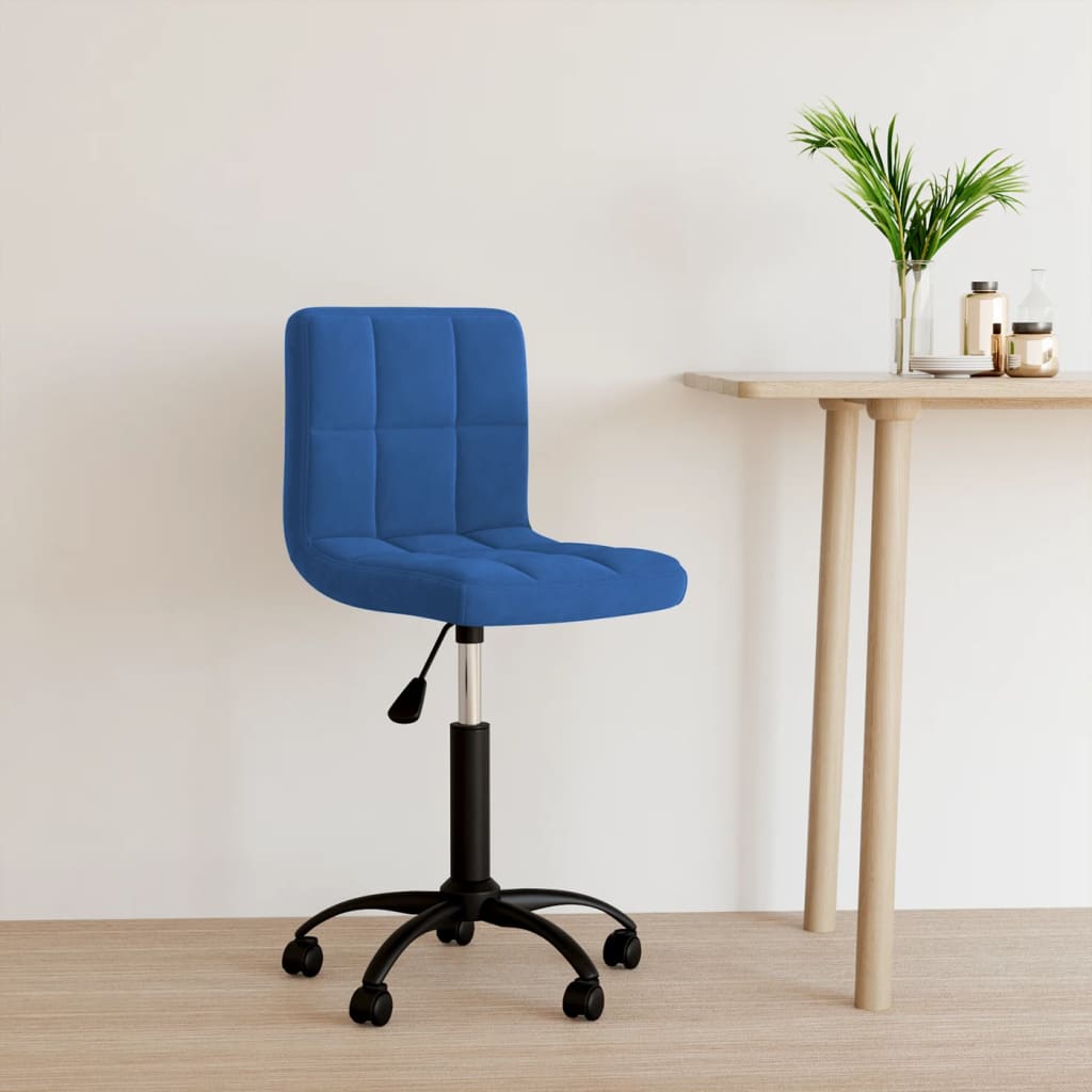 Office Chair Swivel Blue Velvet