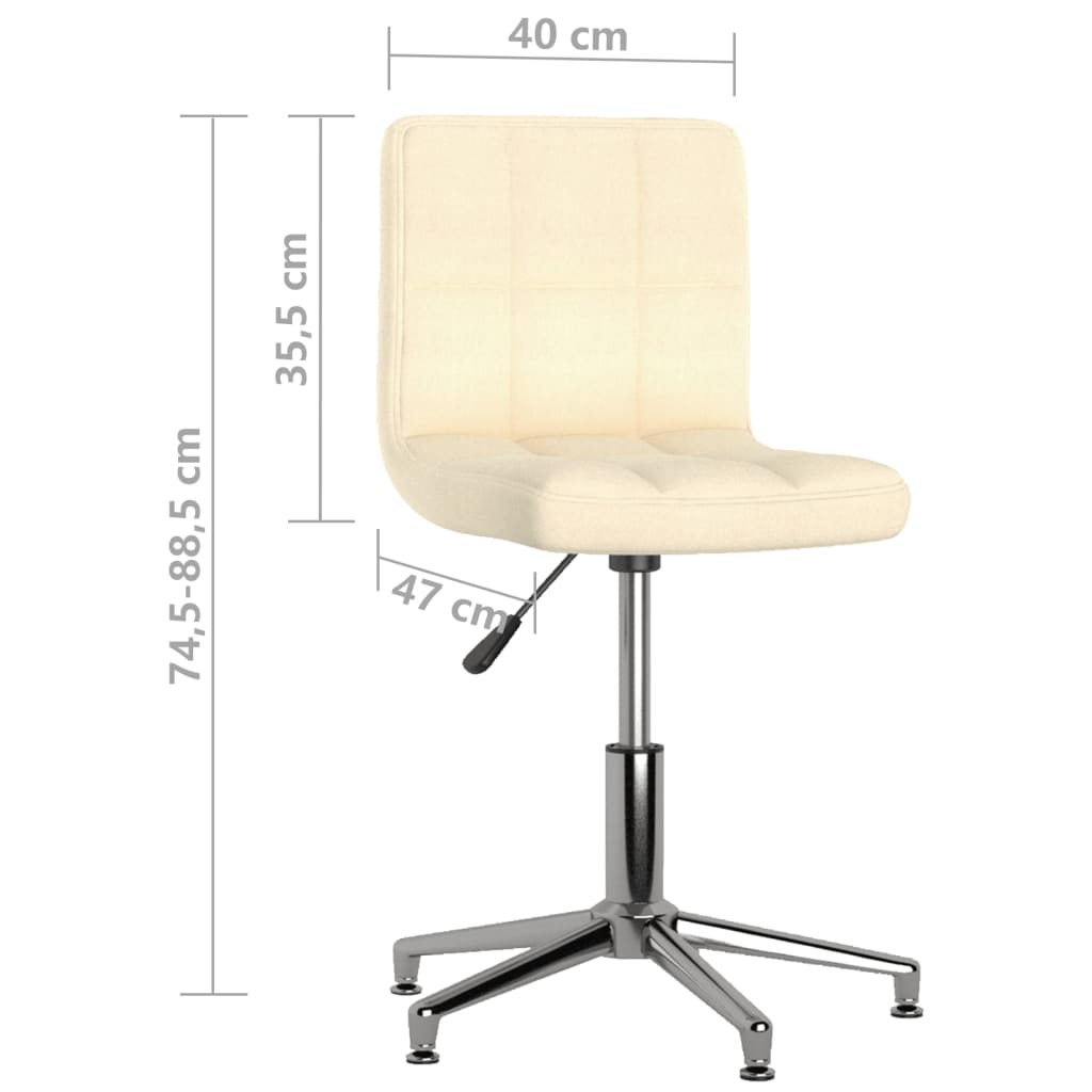 Bürostuhl Drehbar Creme Stoff