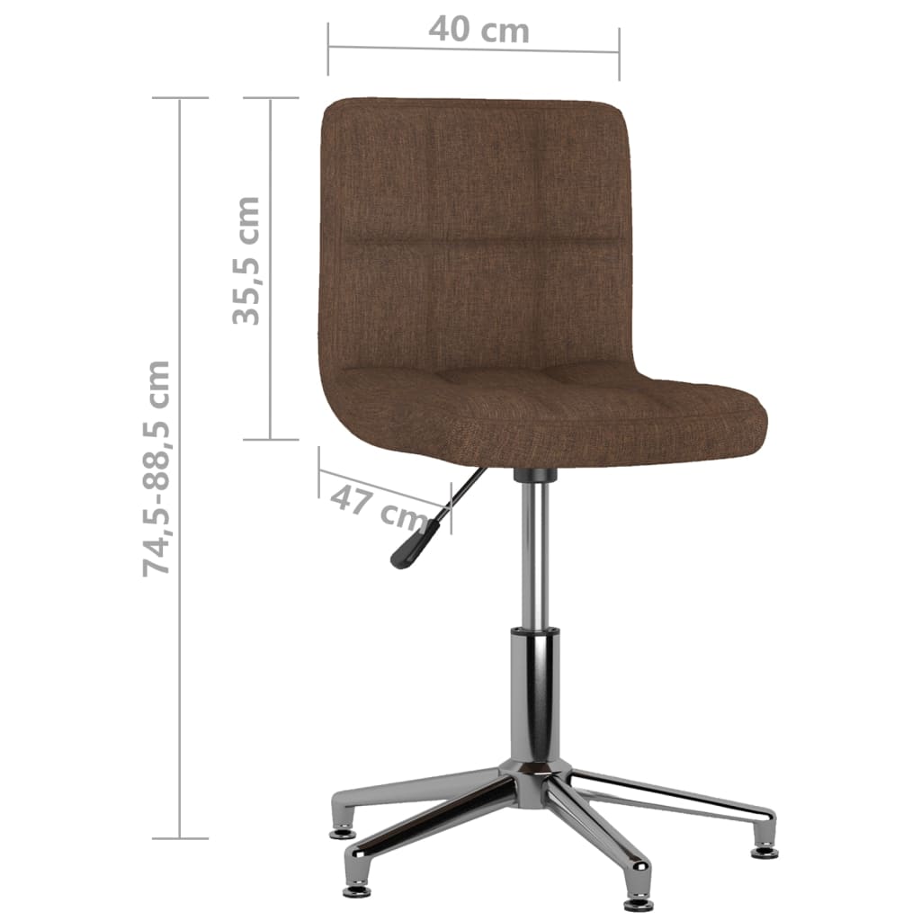 Bürostuhl Drehbar Braun Stoff
