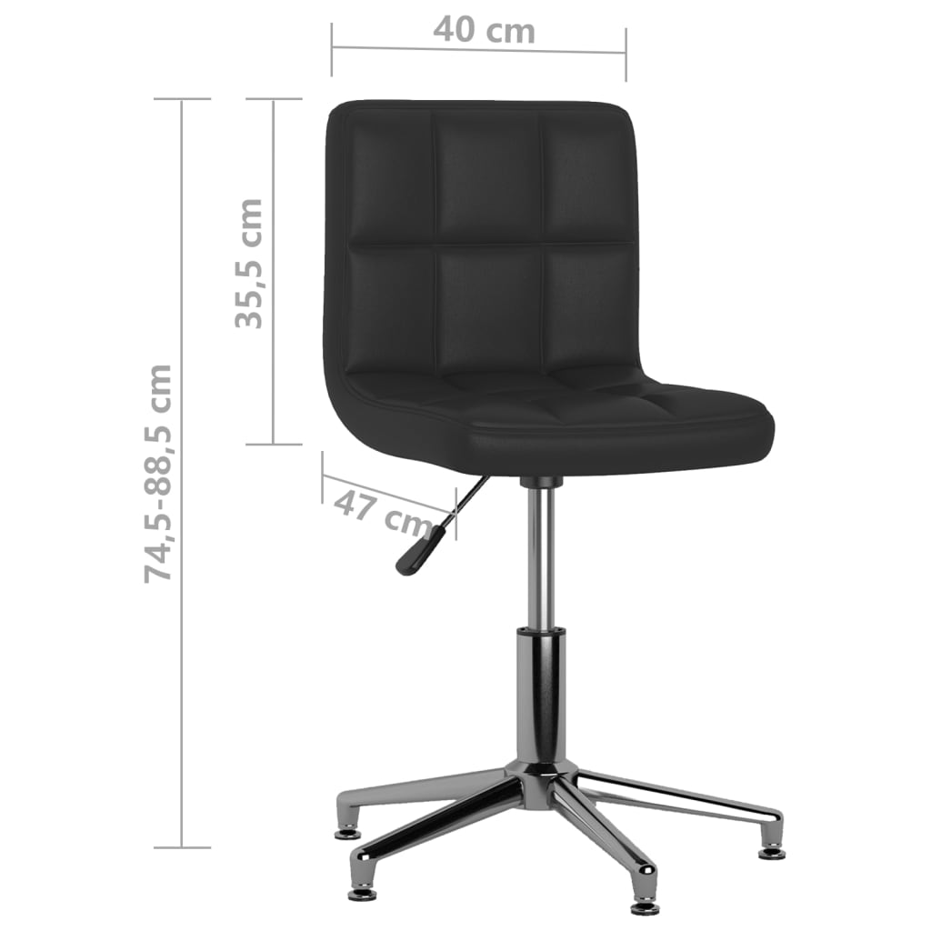 Bürostuhl Drehbar Schwarz Kunstleder