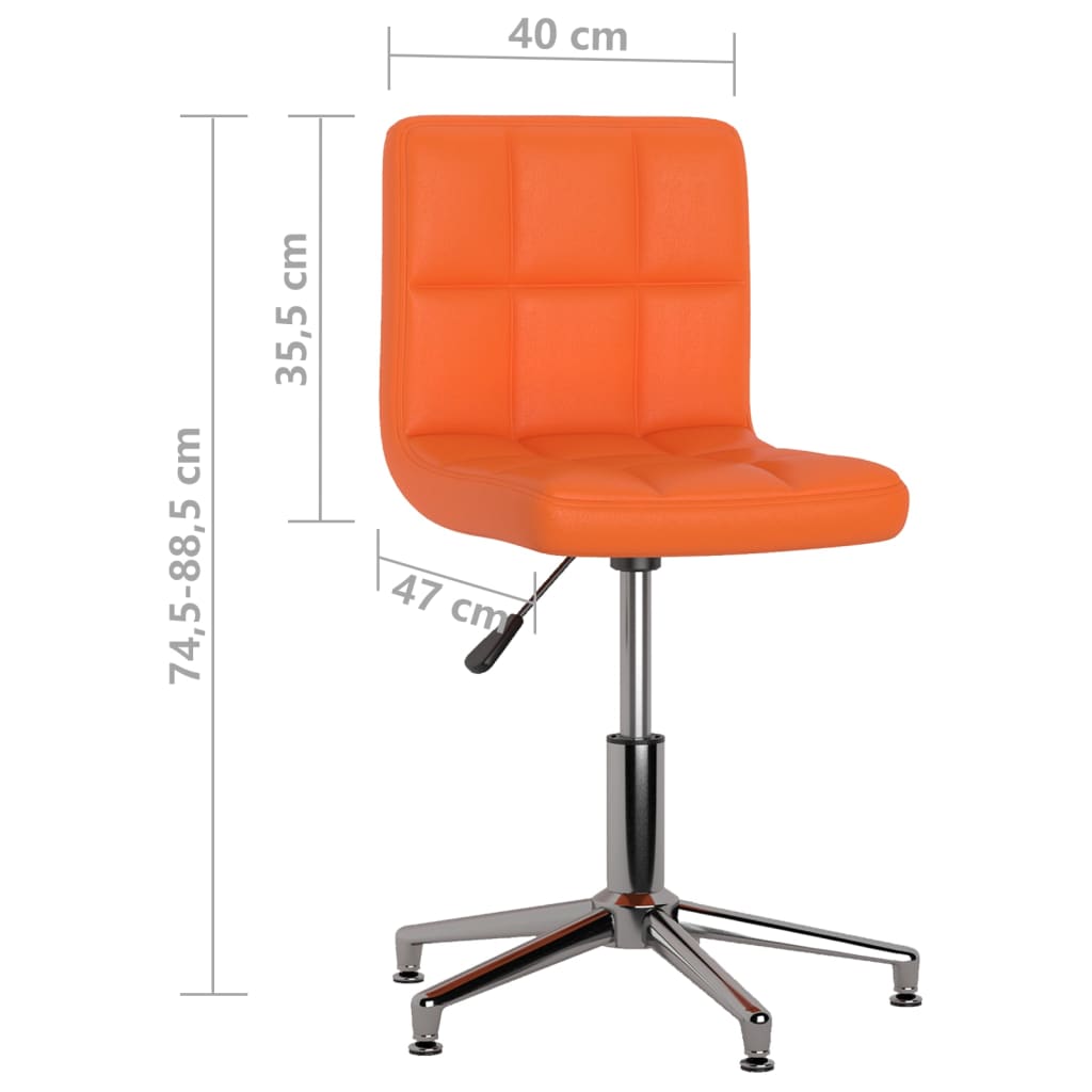 Bürostuhl Drehbar Orange Kunstleder
