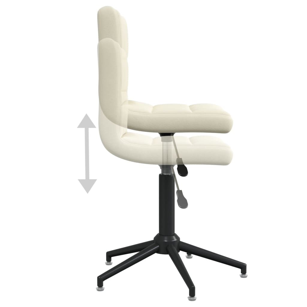 Bürostuhl Drehbar Creme Samt