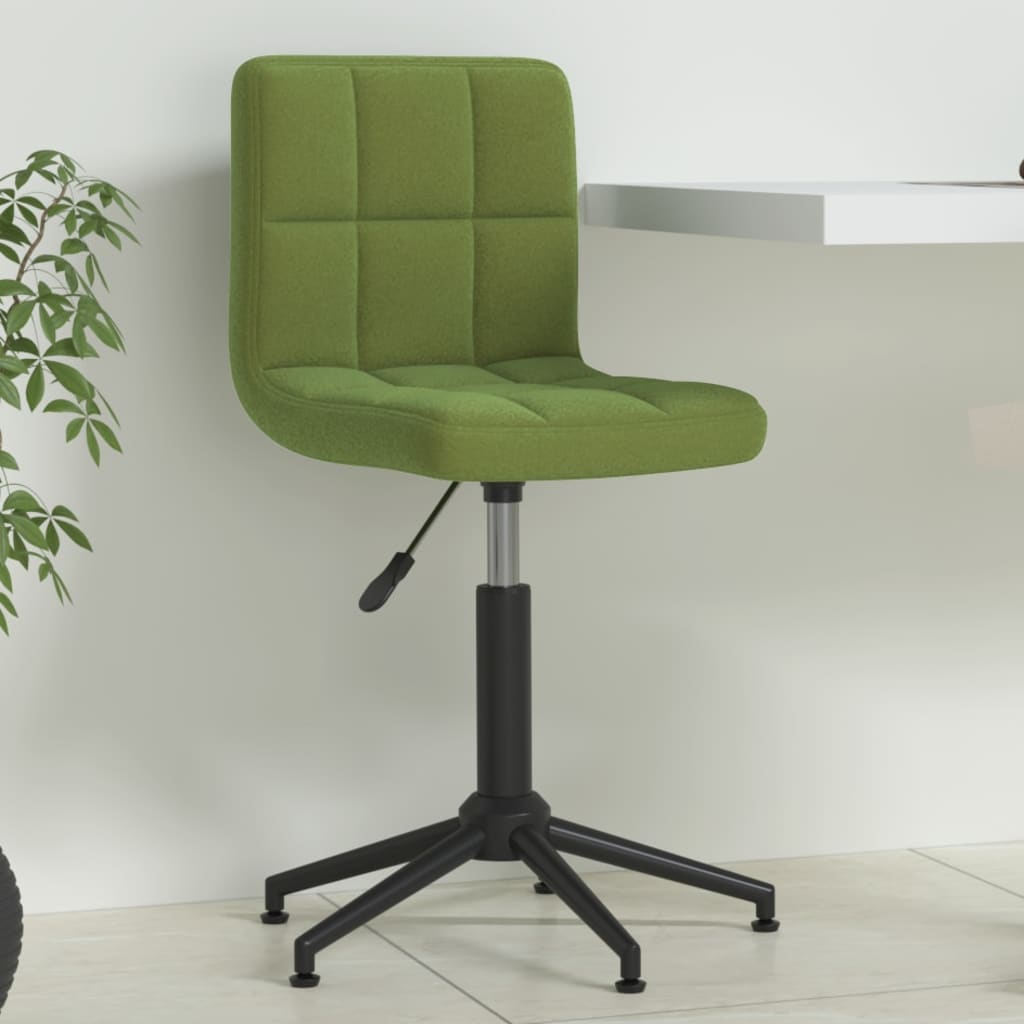 Bürostuhl Drehbar Hellgrün Samt