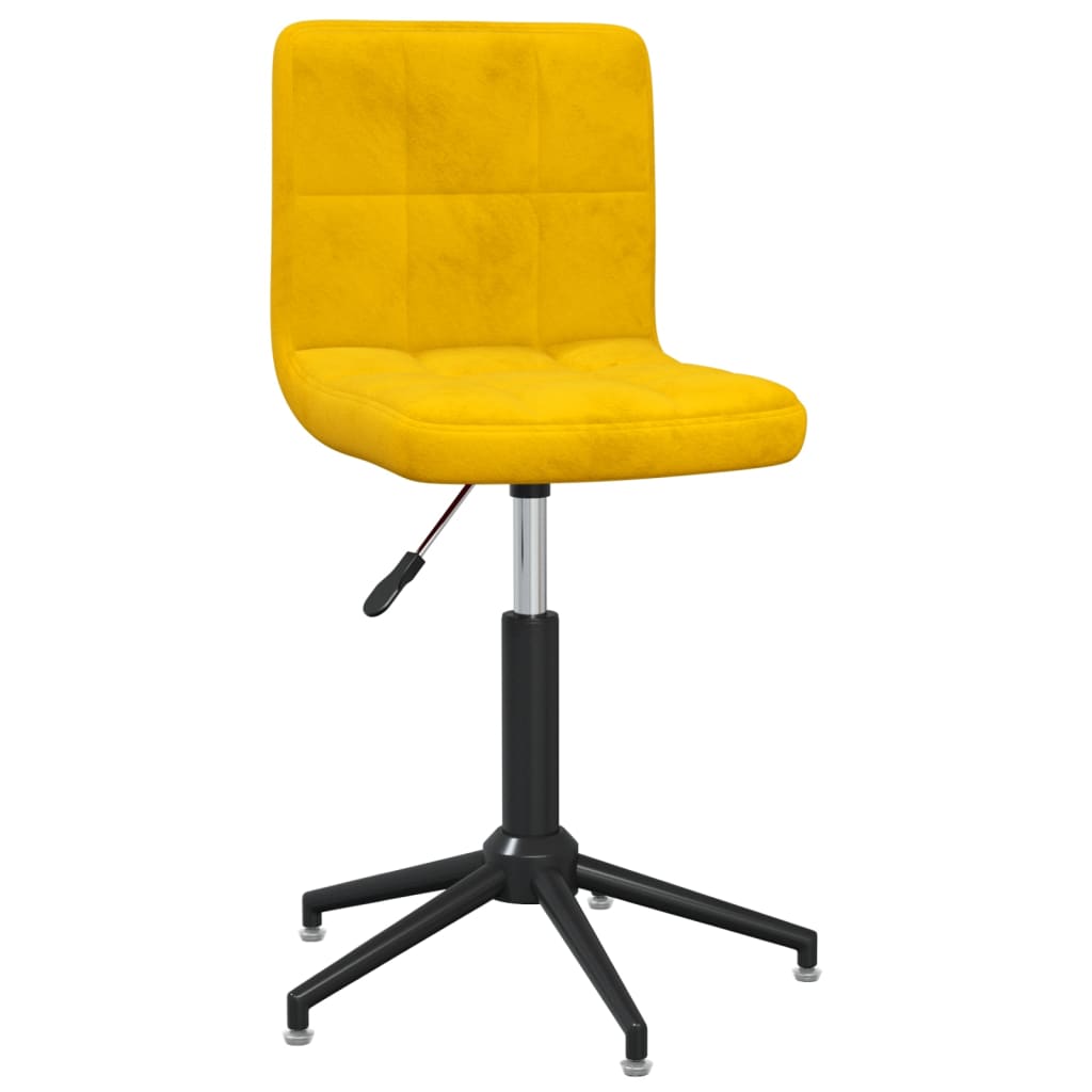 Bürostuhl Drehbar Senfgelb Samt