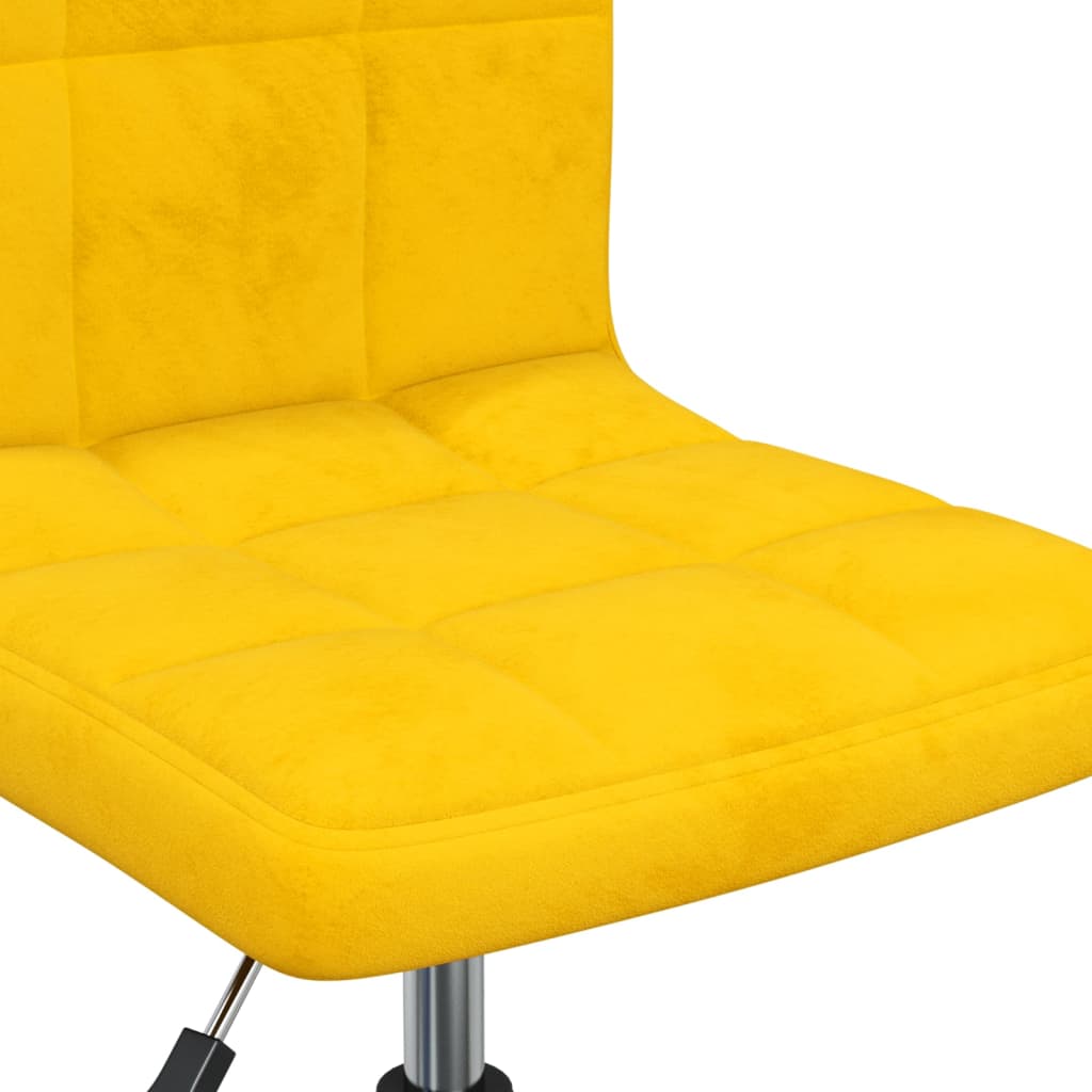 Bürostuhl Drehbar Senfgelb Samt