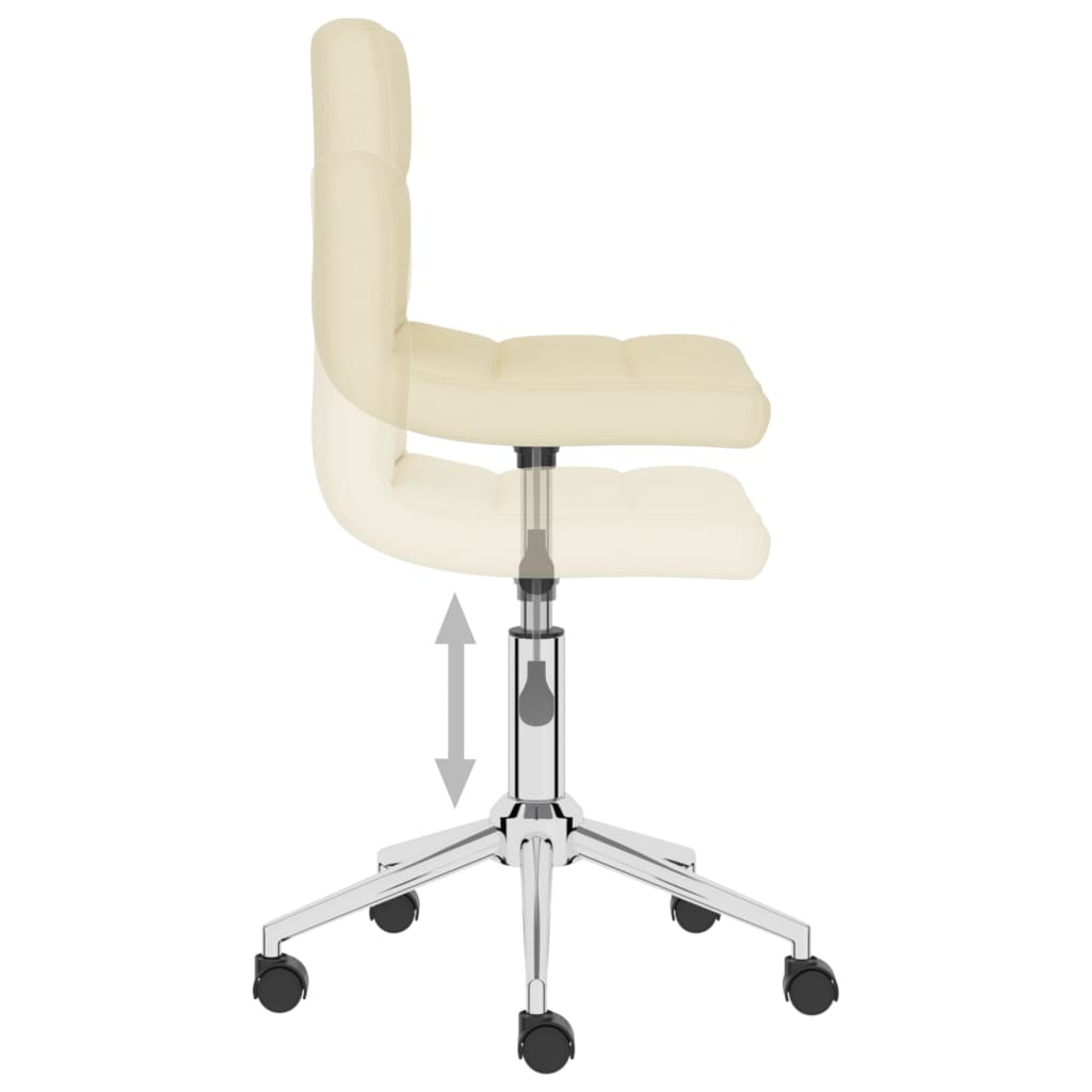 Bürostuhl Drehbar Creme Stoff
