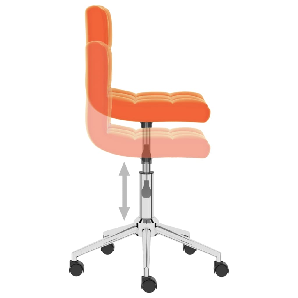 Bürostuhl Drehbar Orange Kunstleder