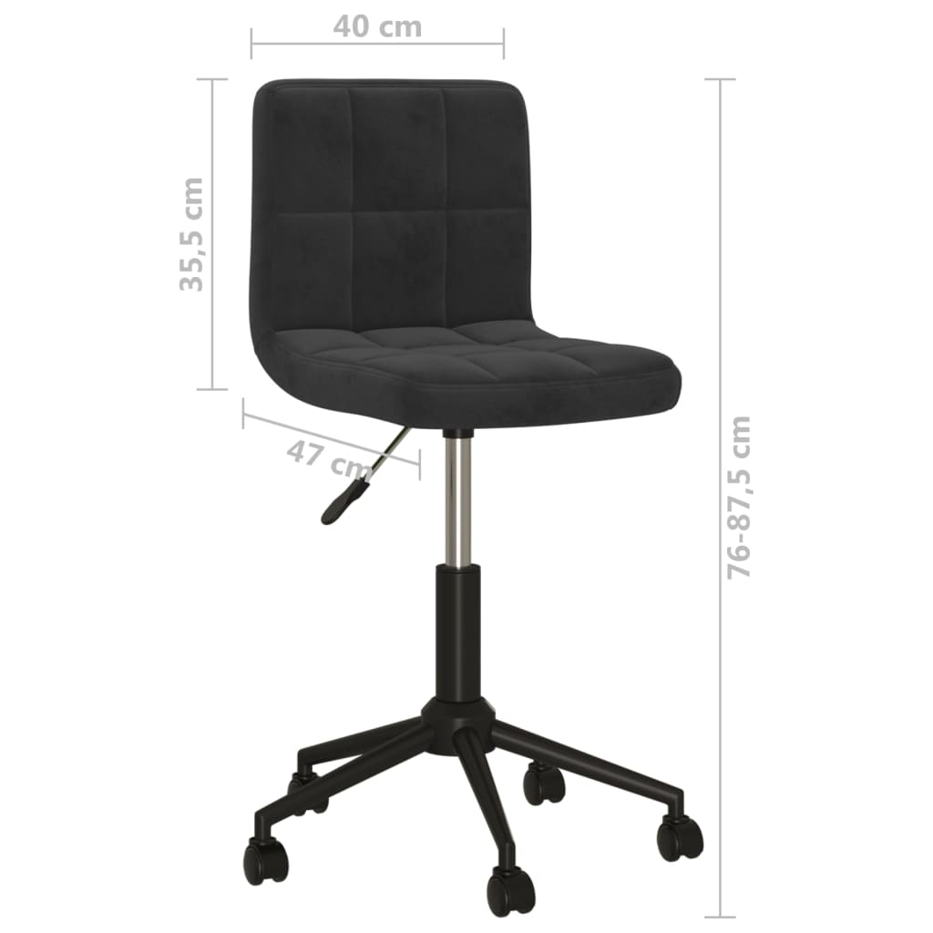 Bürostuhl Drehbar Schwarz Samt