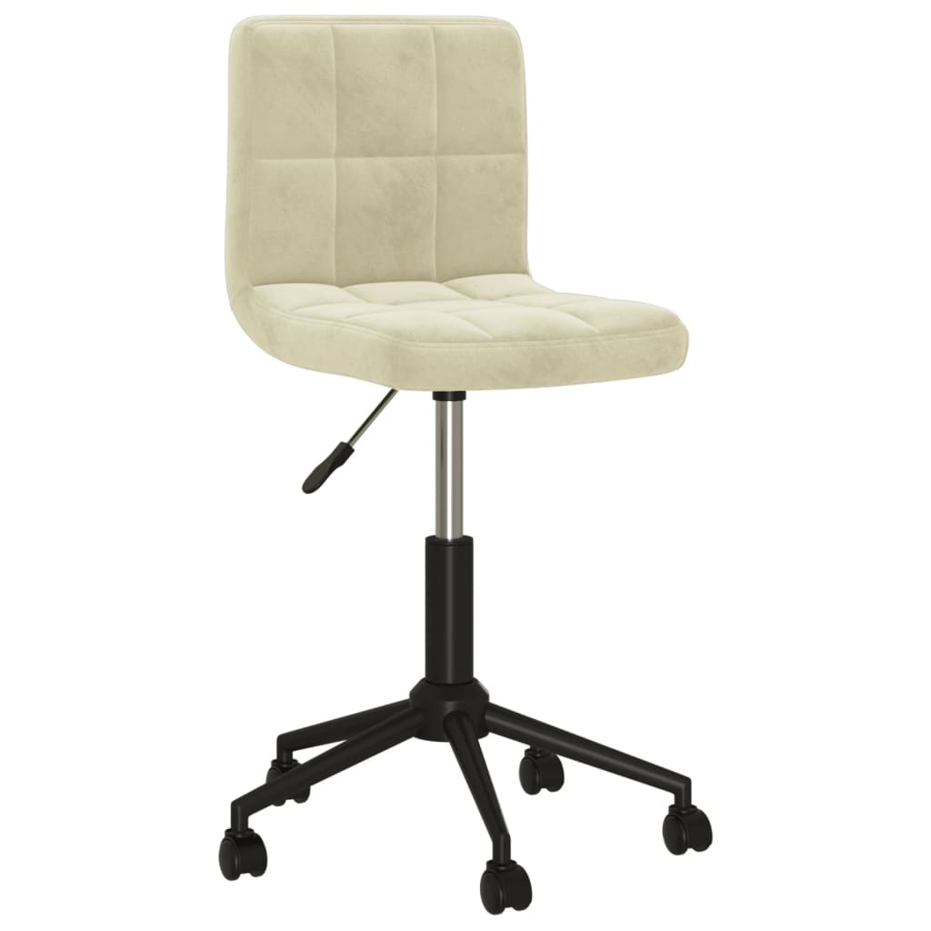 Bürostuhl Drehbar Creme Samt