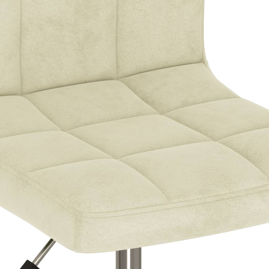 Bürostuhl Drehbar Creme Samt
