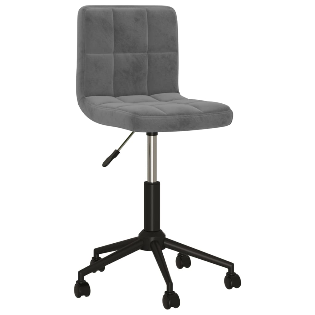 Bürostuhl Drehbar Dunkelgrau Samt