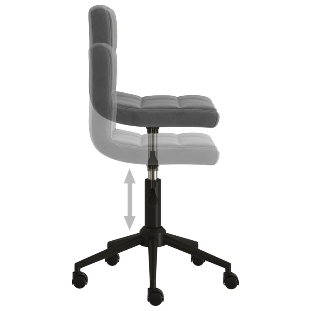 Bürostuhl Drehbar Dunkelgrau Samt