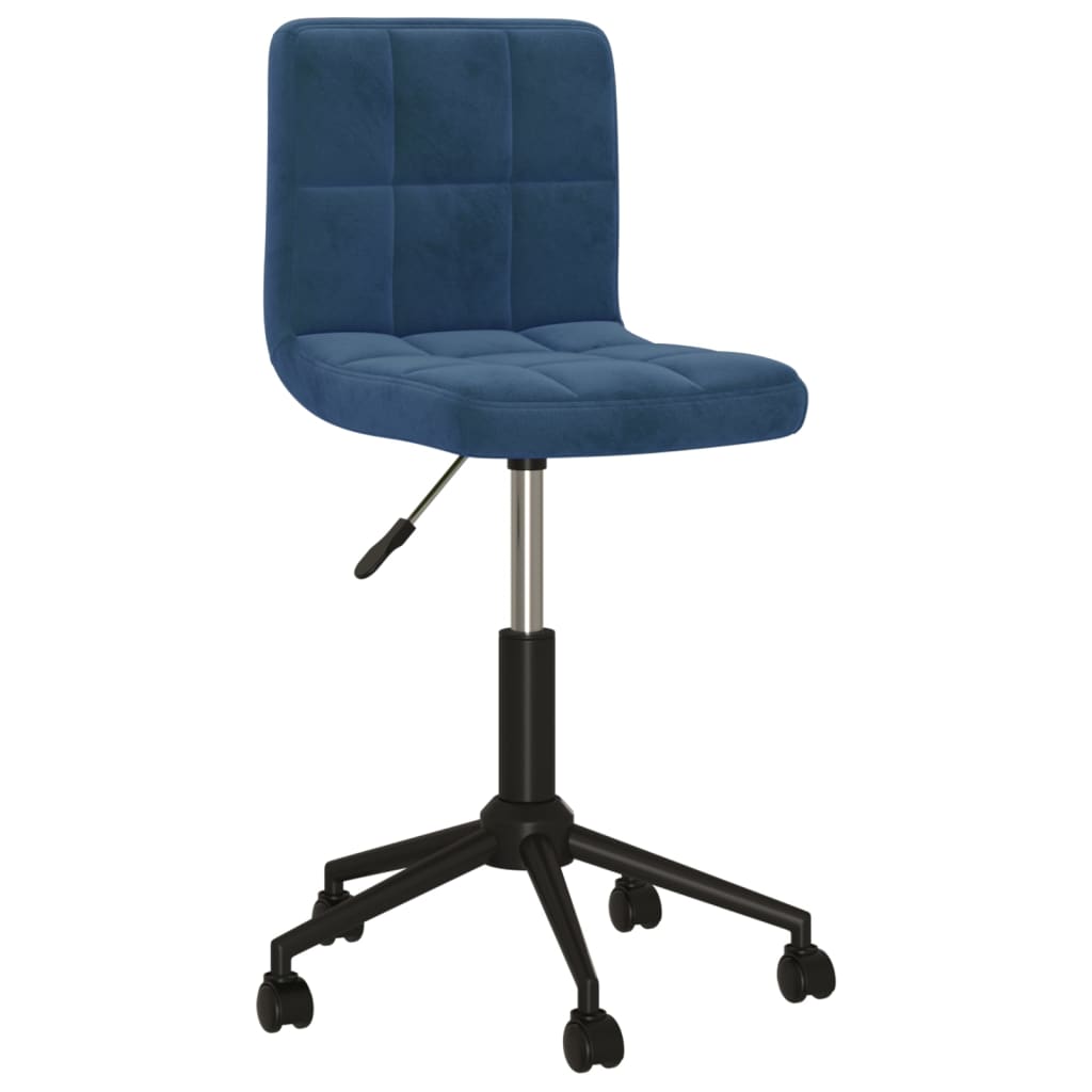 Bürostuhl Drehbar Blau Samt