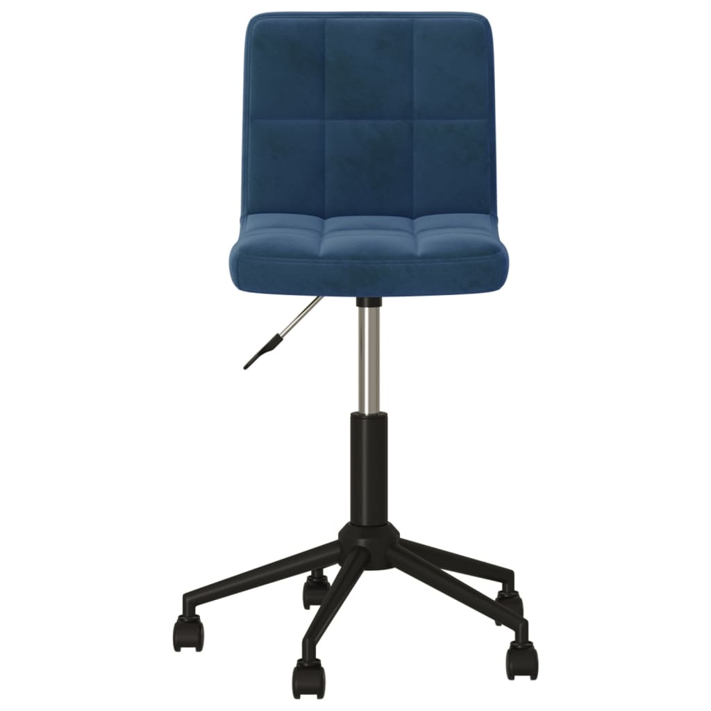Bürostuhl Drehbar Blau Samt