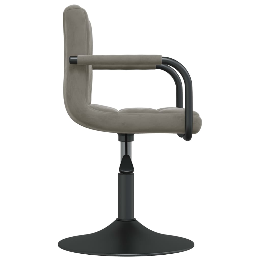 Dining Chairs 2 pcs. Swivel Light Grey Velvet