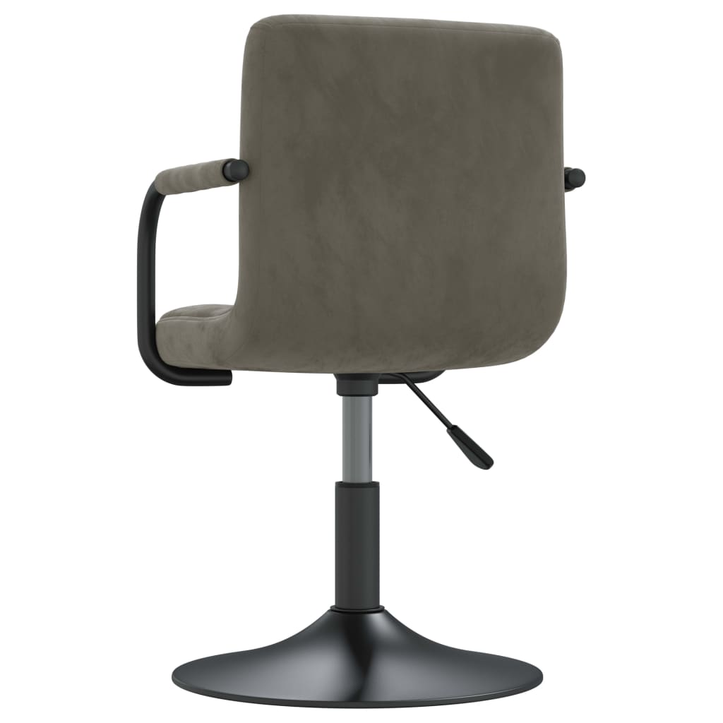 Dining Chairs 2 pcs. Swivel Light Grey Velvet