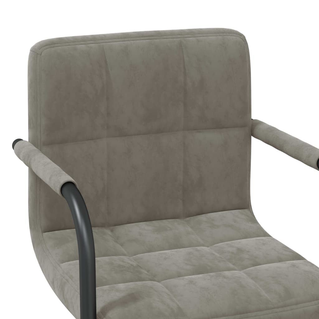 Dining Chairs 2 pcs. Swivel Light Grey Velvet