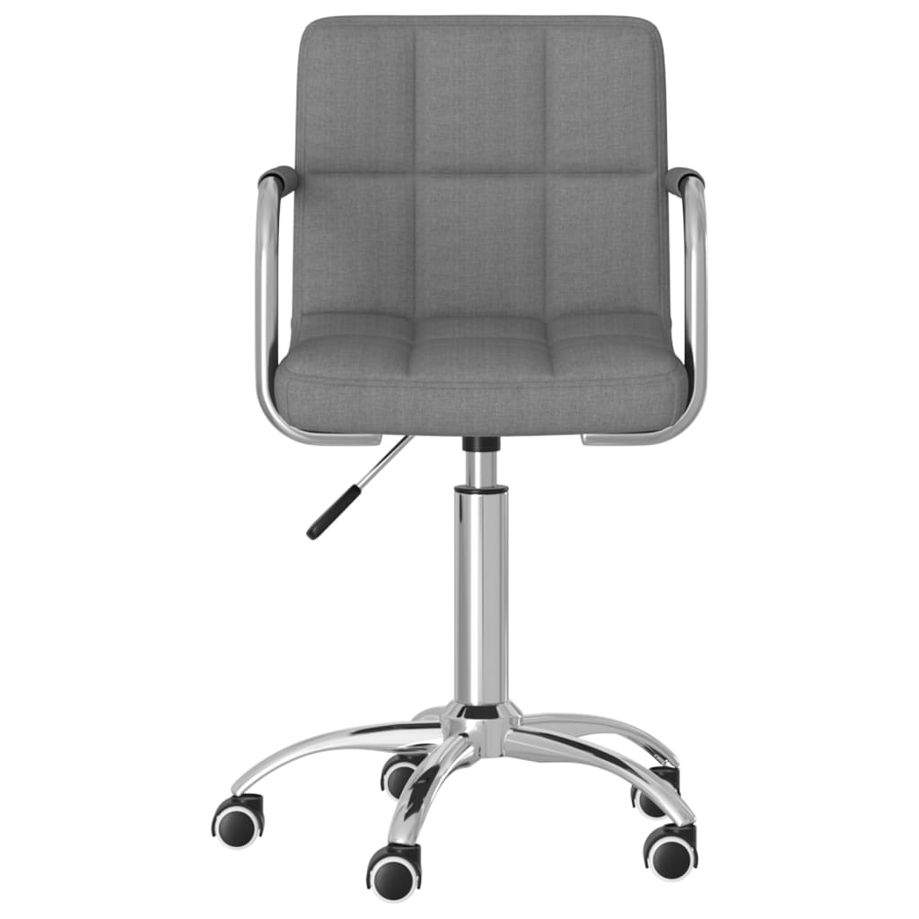 Office chair swivel light grey fabric