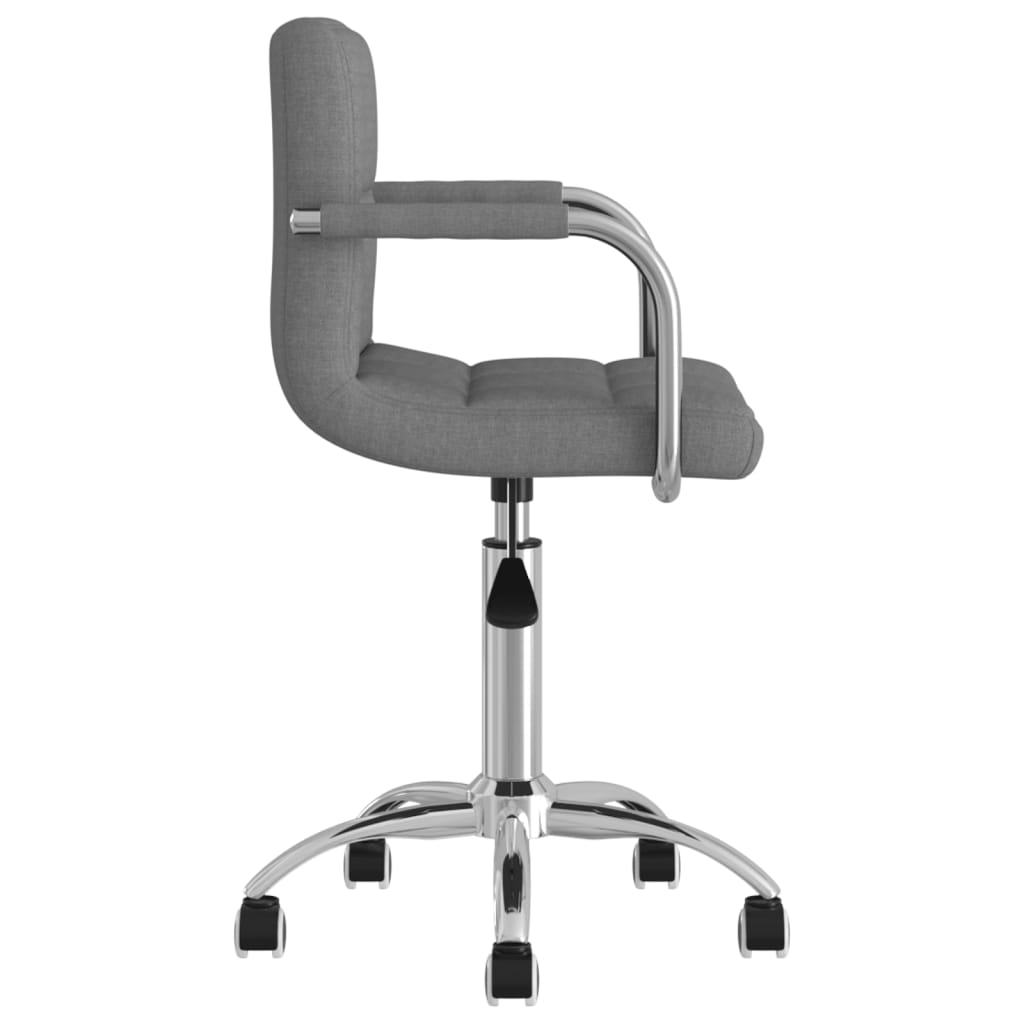 Office chair swivel light grey fabric