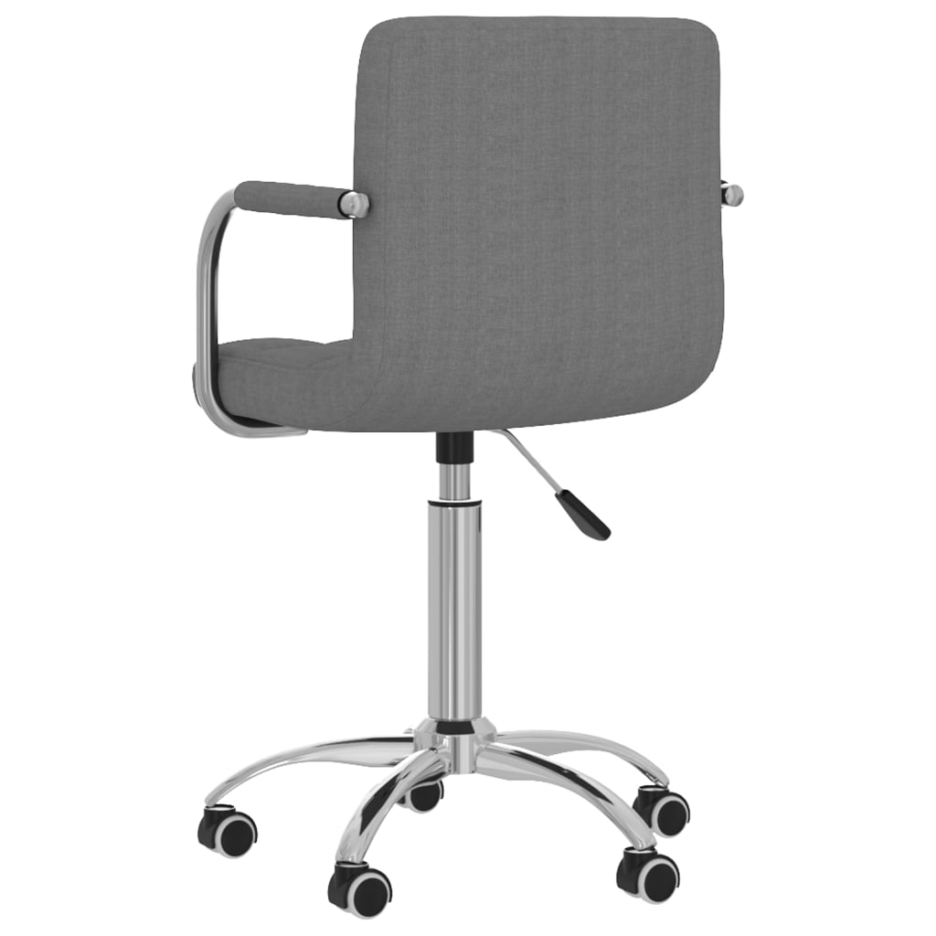 Office chair swivel light grey fabric