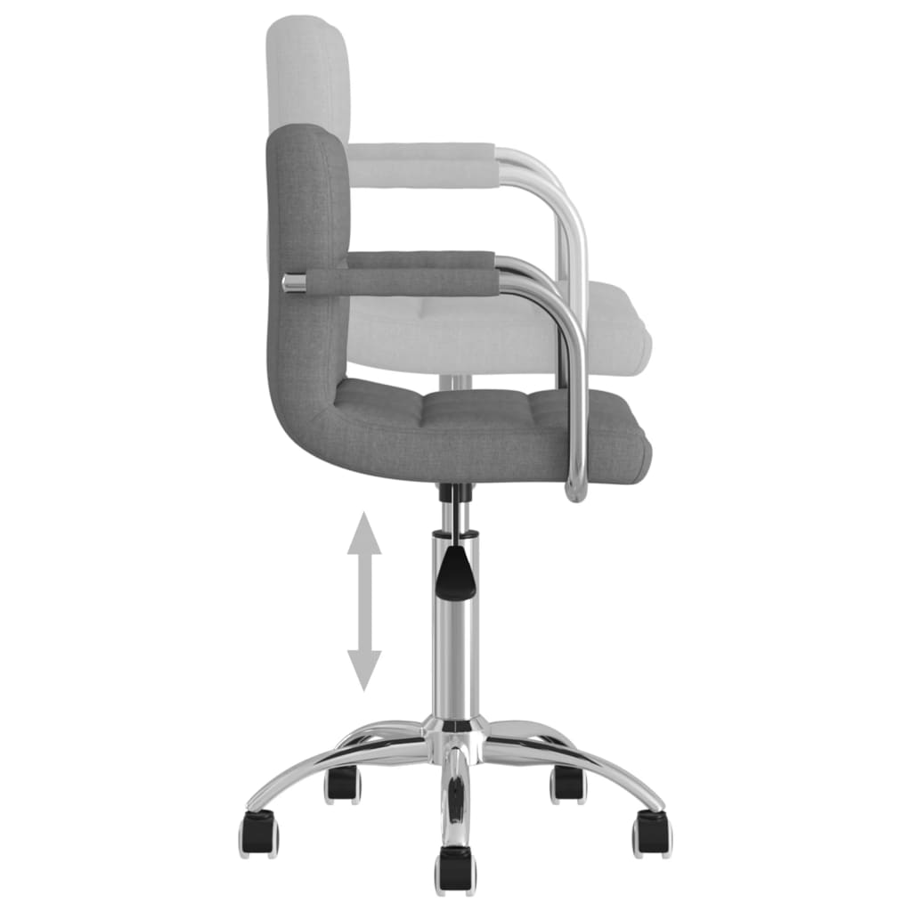 Office chair swivel light grey fabric