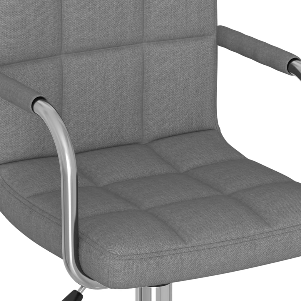 Office chair swivel light grey fabric