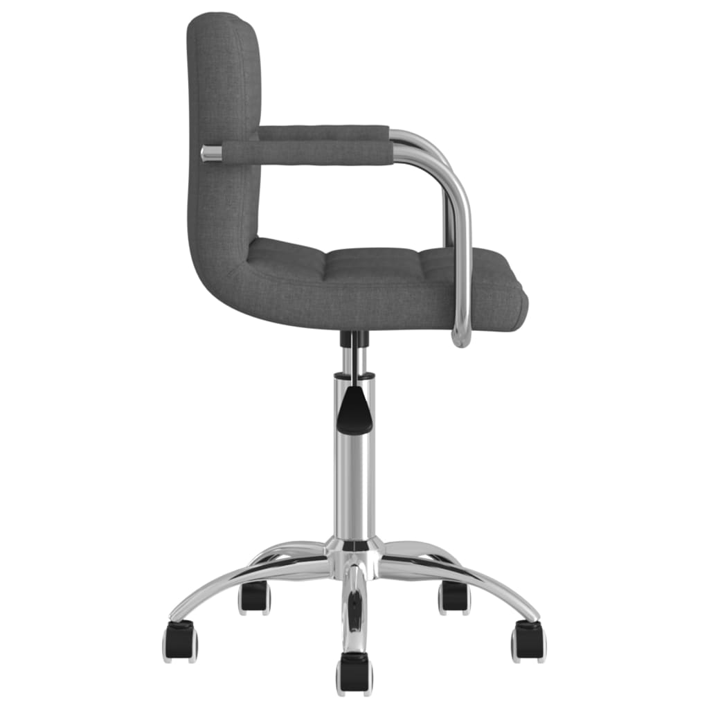 Office chair swivel dark grey fabric