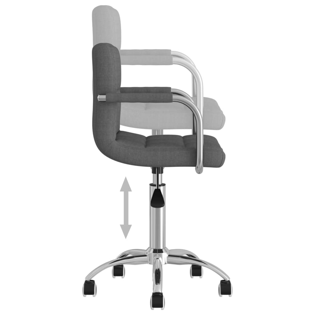 Office chair swivel dark grey fabric